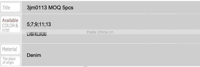 3jm0113 kids child's jeans MOQ 300pcs