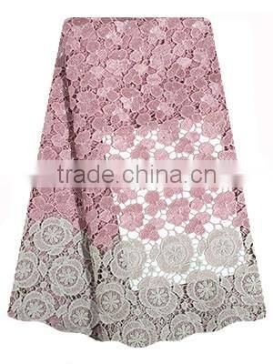 China guipure lace with stones CP0146 cord water souble lace fabric chemical cupion lace