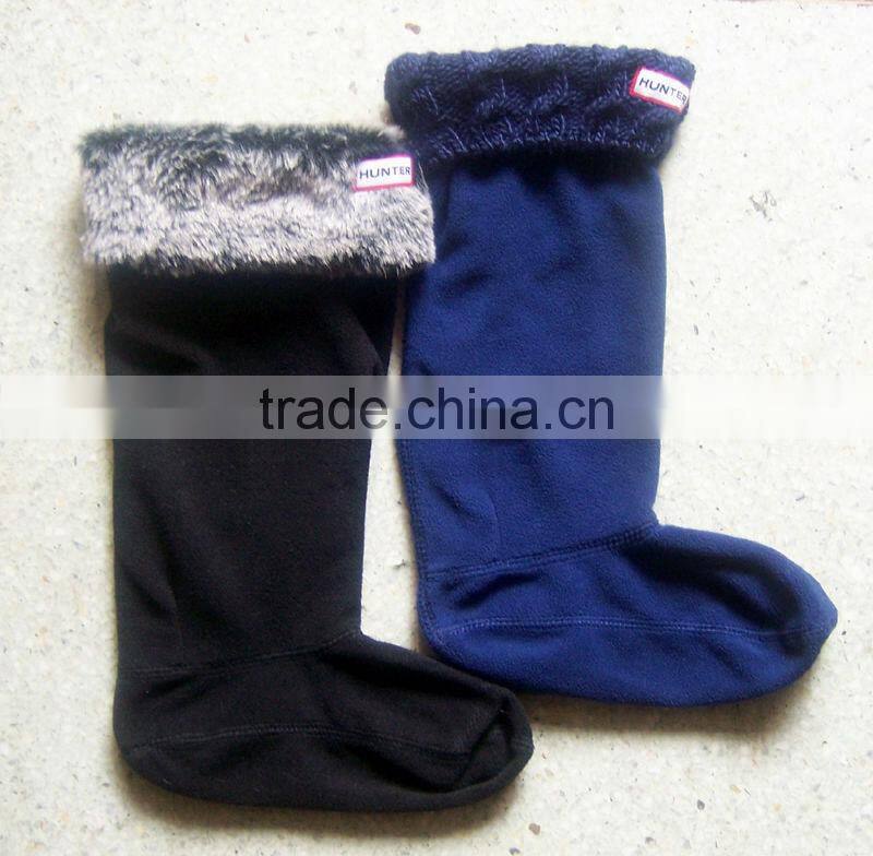 2016 new high quality winter windproof and waterproof fleece boot liners socks factory