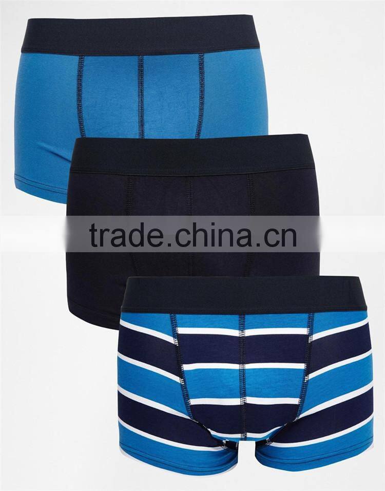 Custom 3 pack underpants man satin underpants with stripe print