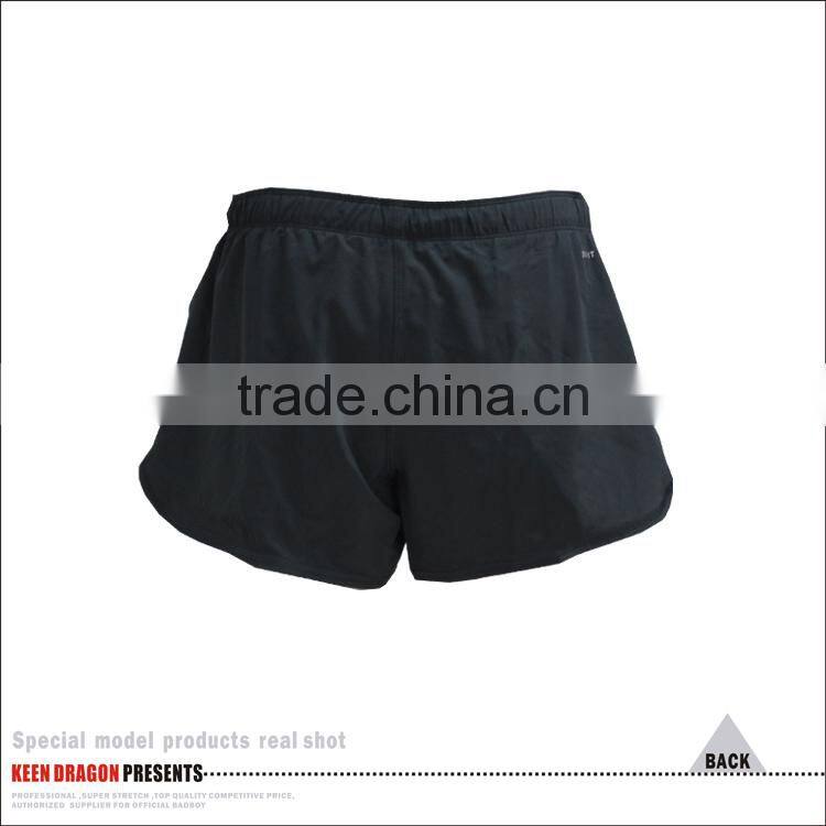 New design custom coolmax blank black cheap running shorts women