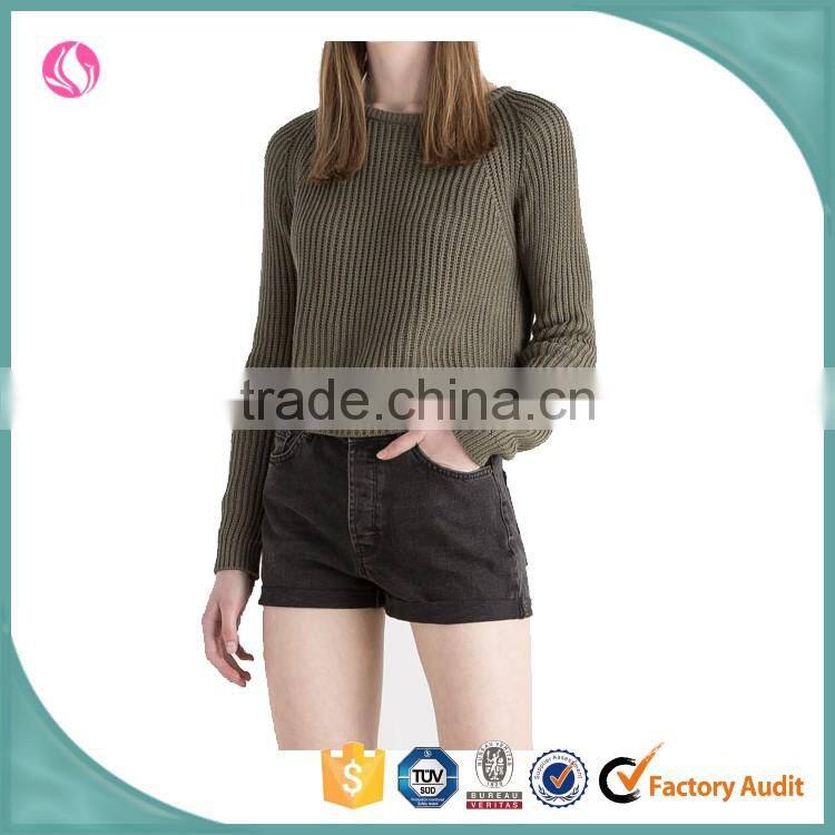 Wholesale ladies cheap plain washed rolled booty hem denim jeans shorts for women 2016