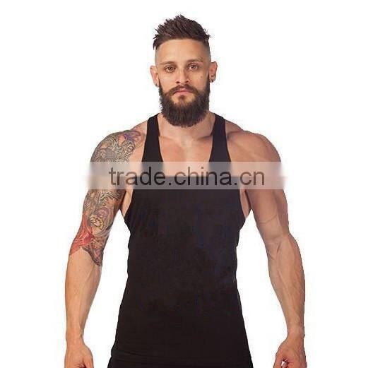 Soft cotton custom gym singlet tank top for men custom gym singlet plain tank top