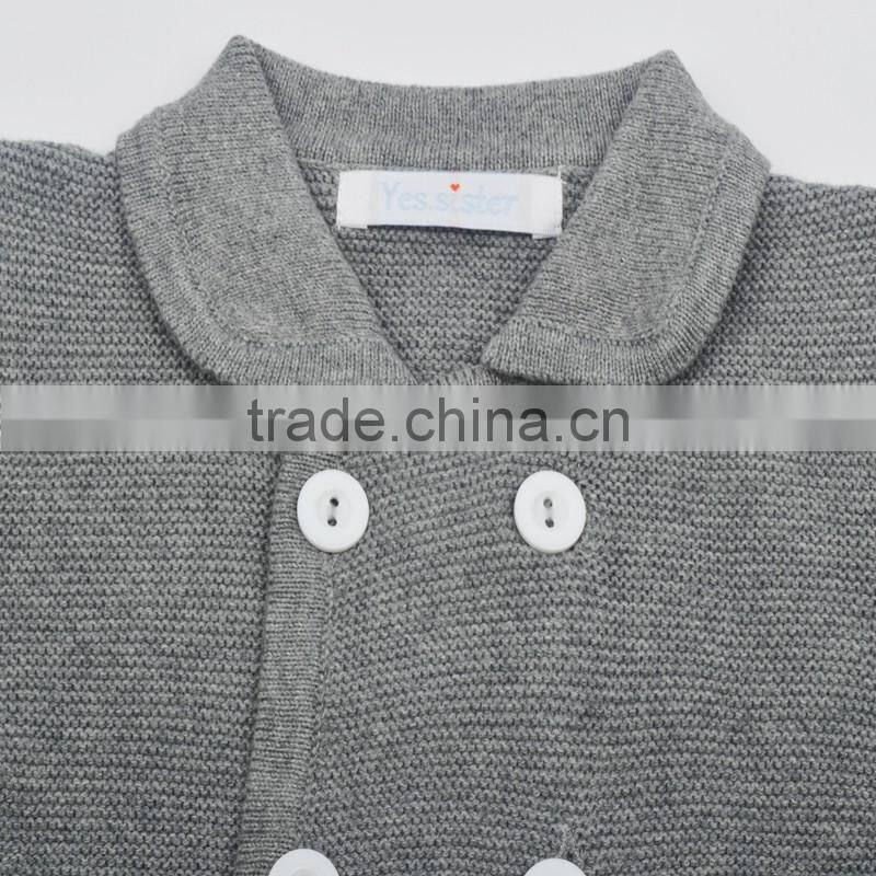 gray fashion crochet baby cardigan