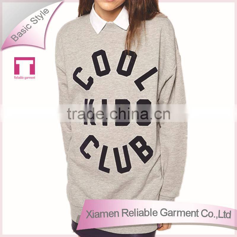 Chinese advertising long sleeve elongated hoodies