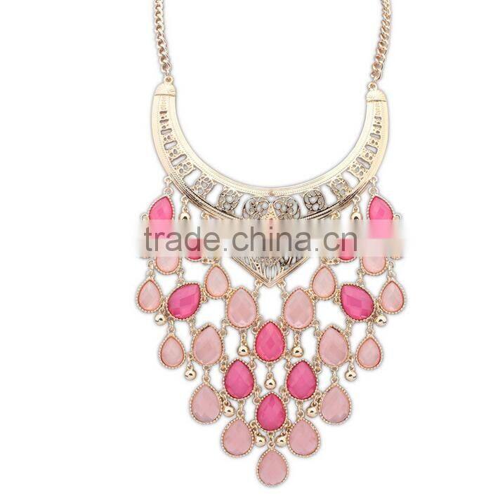 F20018N 2016 Hot sale necklace for women stone necklace fashion jewelry