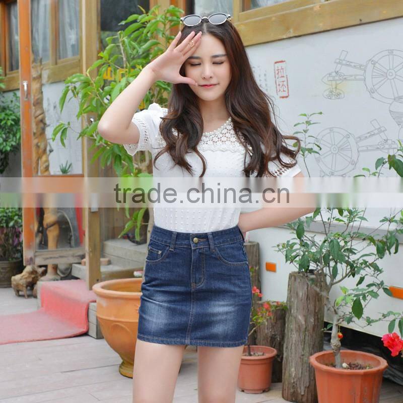 Denim MINI Jeans Skirt Women Girl Pent Europe American