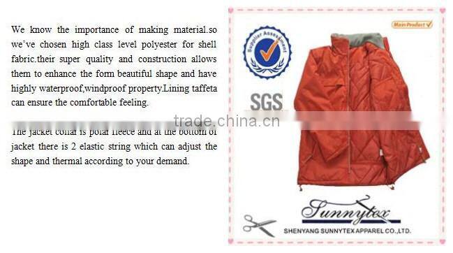 sunnytex design 2014 winter office polo jacket uniform wholesale
