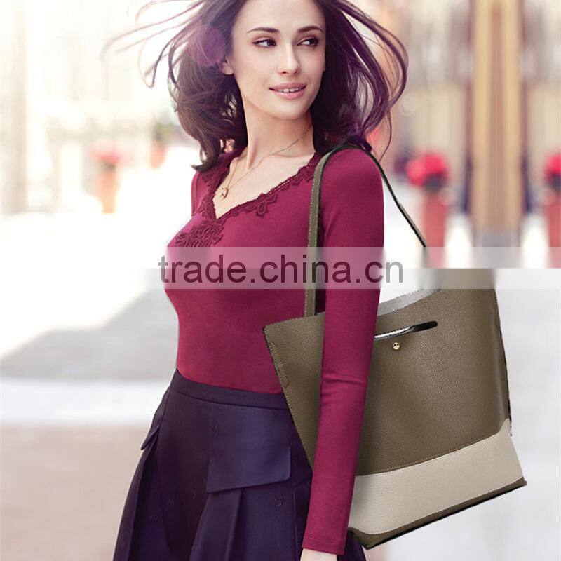 2017 Fashion Big Bag With Small Bag Ladies Handbags