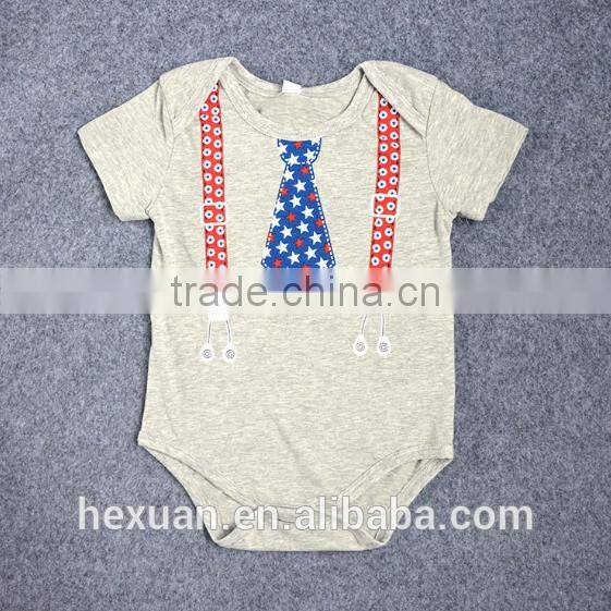 Short sleeve cartoon printing wholesale baby romper gift set