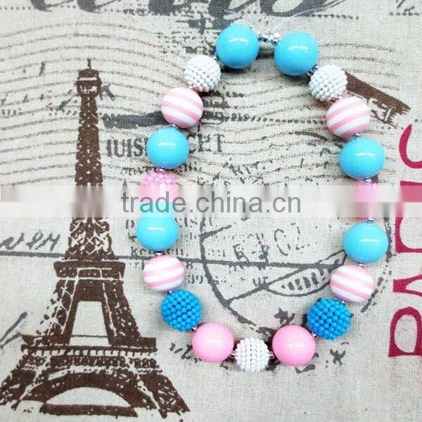 Spring bubblegum chunky bead necklace wholesale