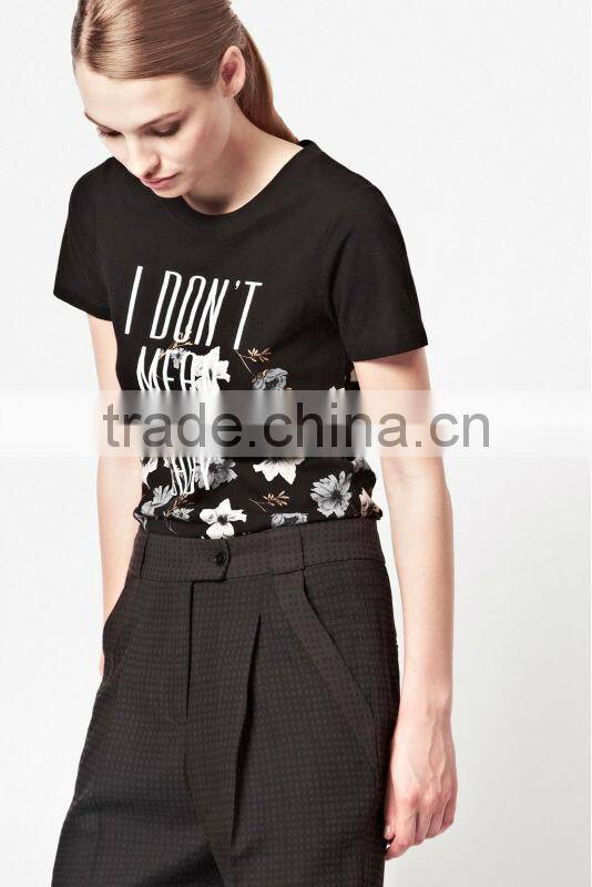 Ladies T-shirt with Floral Prints