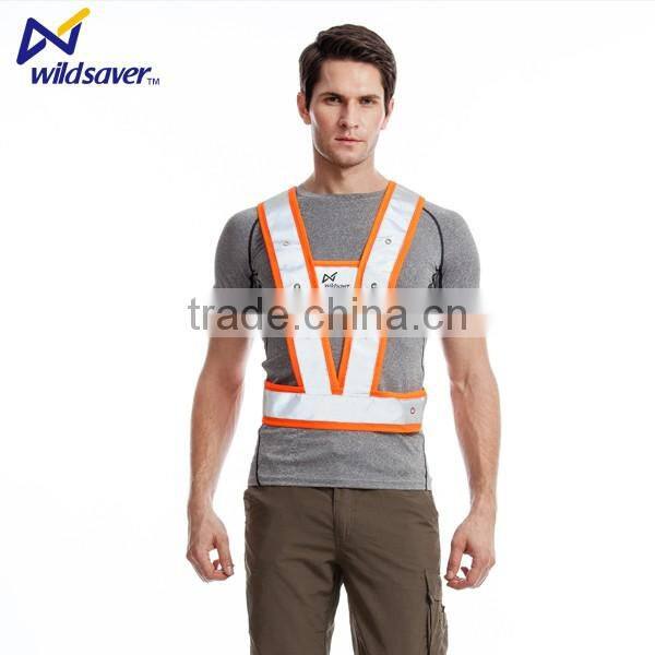 LED lighting work vest sleeveless reflective uniform