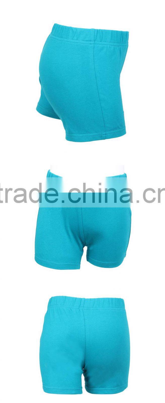 Custom Color Breathable Cotton Children Fitness Yoga Shorts for Girls