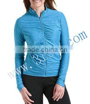 long sleeve compression rash jacket for young girl