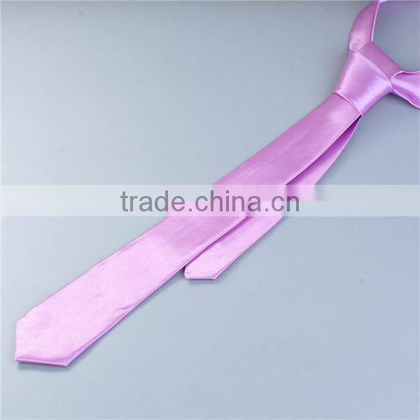 Polyester Necktie Violet Customize Printed Logo Tie