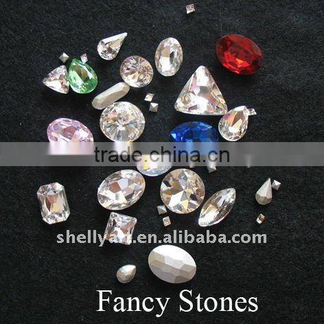 Fancy stone crystal square oval rectangle triangle drop heart