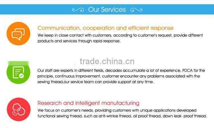 12S/2 105tex 30ticket Wholesale polyester core spun sewing thread for sofa