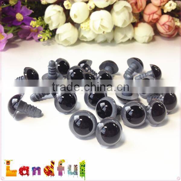 15mm Handmade Crochet Animal Toys Craft Doll Gray Safety Eyes