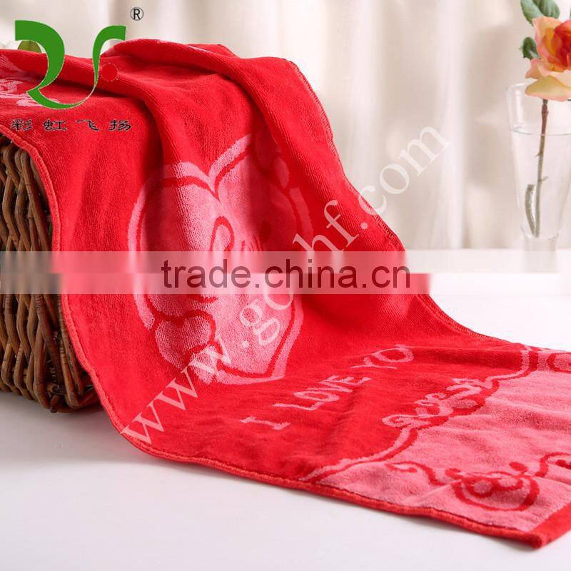 100% cotton plush yarn dyed jacquard terry velour beach towel