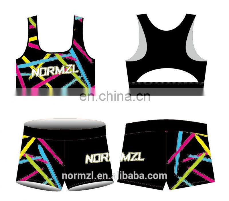 wholesale practice wear custom design cheerleading uniform