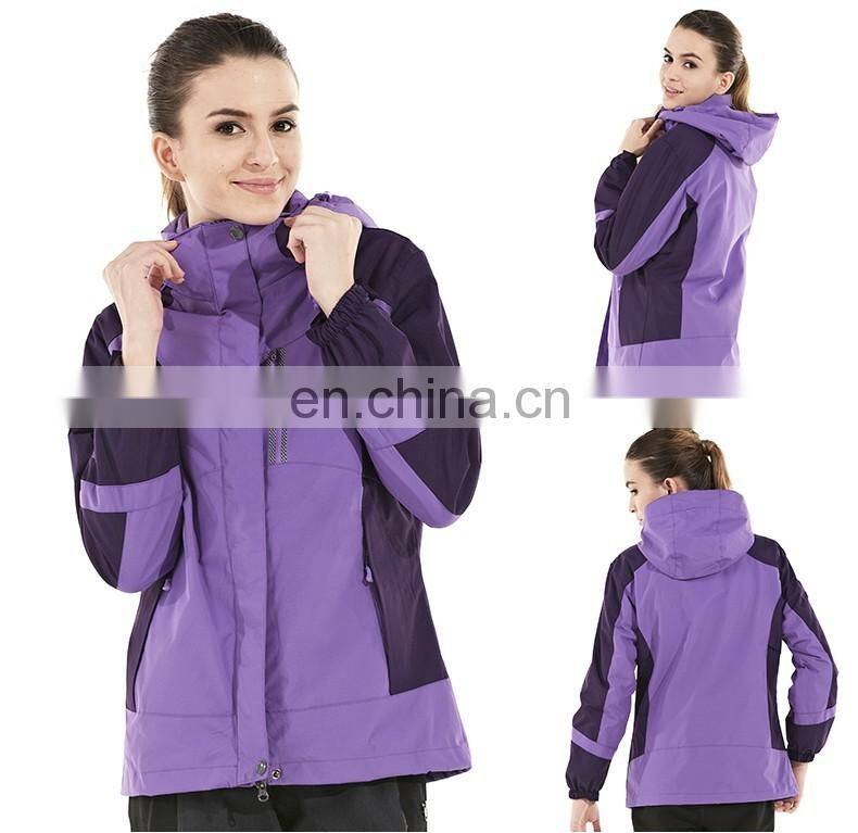 Winter outdoor jacket waterproof breathable jacket with detachable lining