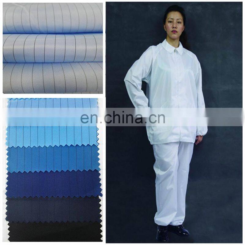 ripstop conductive anti-static cleanroom coverall cloth