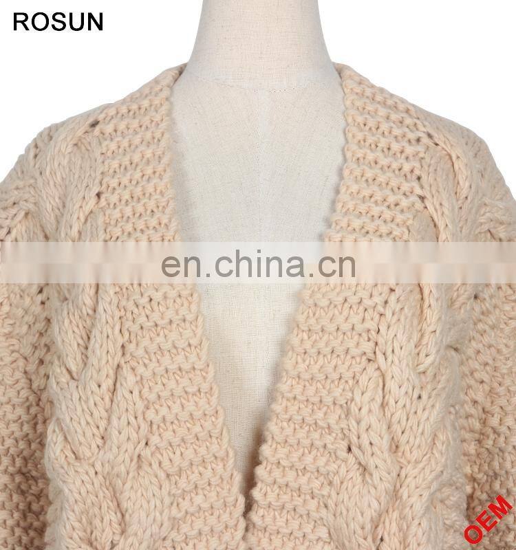 Luxurious 100% Merino Wool Heavy Chunky Cardigan Sweater