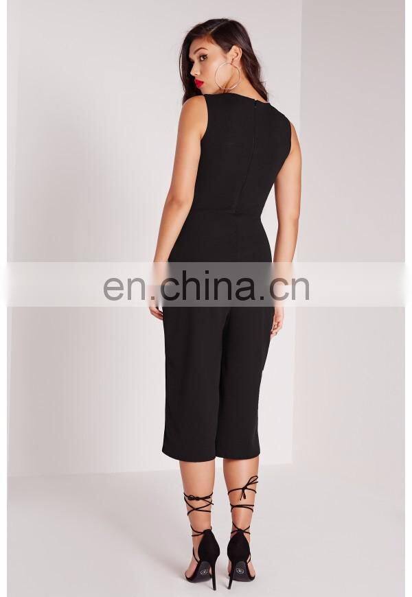 New fashion casual sleeveless straight style ladies jumpsuit
