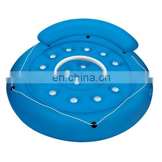 inflatable Island Float lounge with back rest