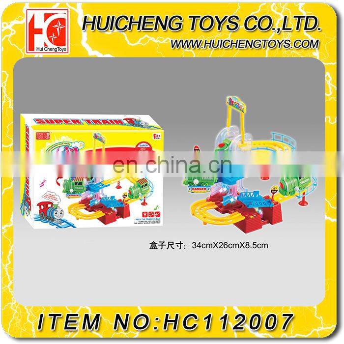 wholesale B/O happy school bus electric slot car racing track set for kids