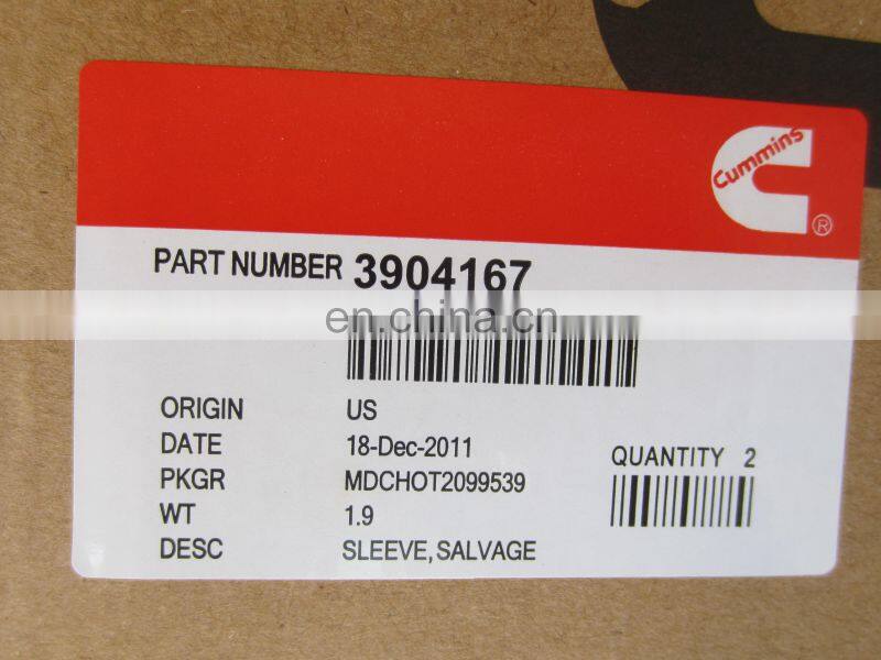 Hot Sale Spare Parts Cylinder Liner 3904167 For ISDE QSB6.7 Engine