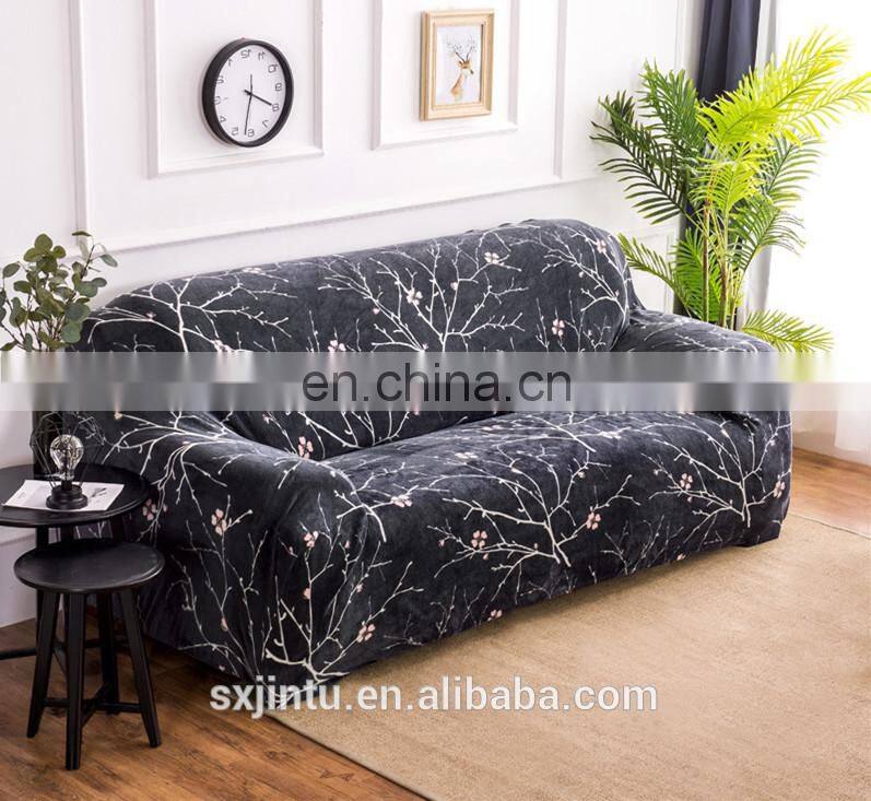 sectional sofa cover 3pcs Universal Cover Sofa Winter Plush Stretch Slipcover Printed Sofa Covers