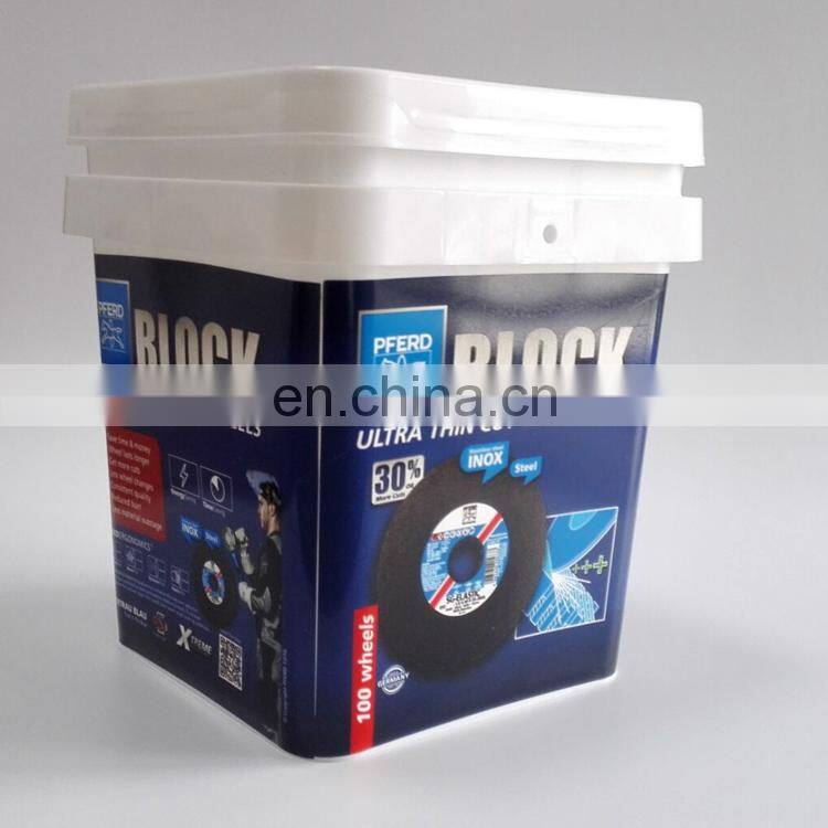 Wholesale custom 4L rectangular plastic paint bucket