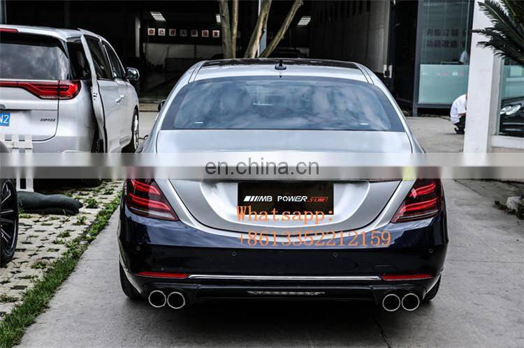 2018year- S class W222 S63/S65 body kit B700 upgrade to B900 front bumper front lip rear diffuser with exhaust tips
