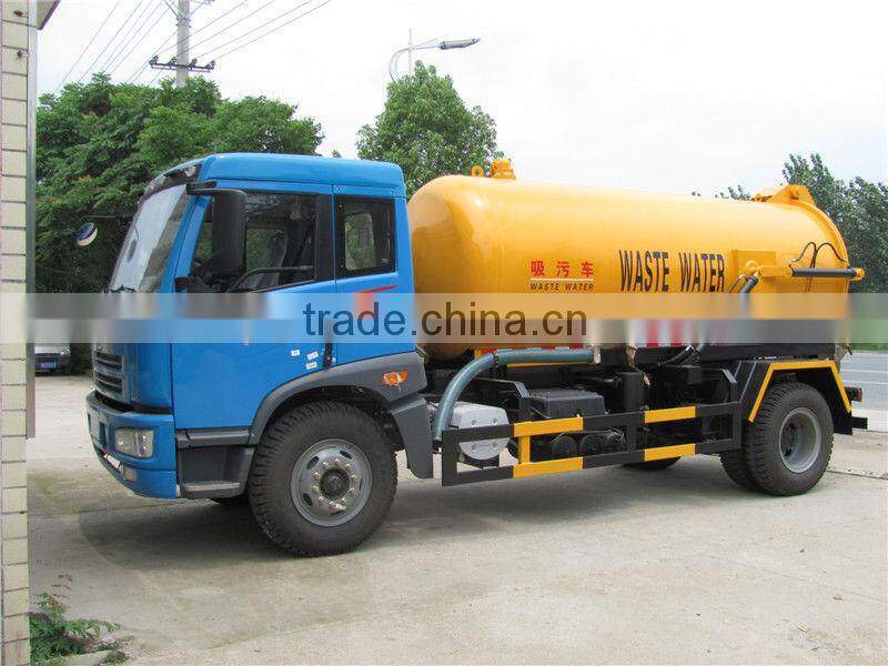 4m3 Jiefang vacuum sewage suction truck
