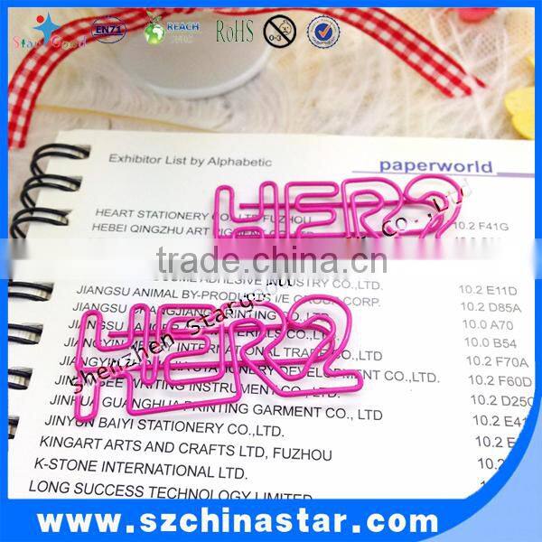 Mini dog shape paper clip PET coated PMS color