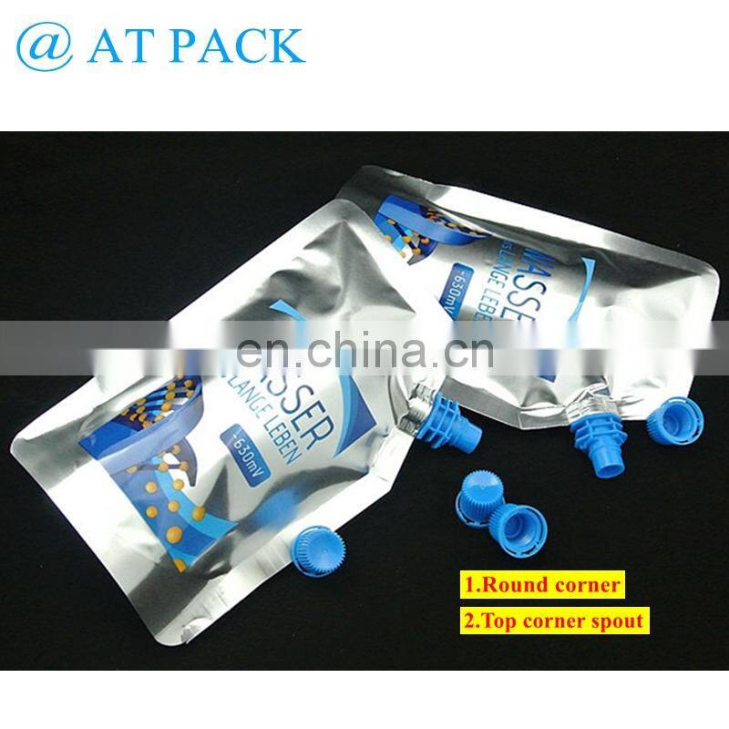 Custom printed stand up pouch BPA free food spout pouches with childproof cap