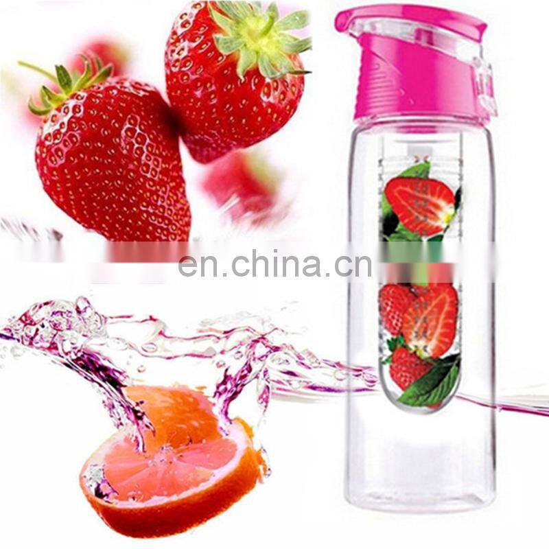 Factory Price BPA Free Tritan Juice Water Bottle With Fruit Infuser Bottle Drinking Shaker Bottles For Outdoor Fitnees