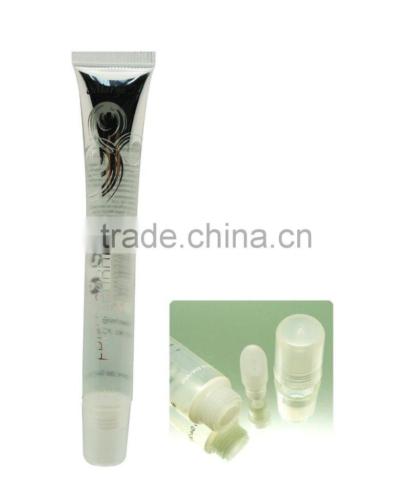 16mm cosmetic packaging 20ml plastic tube transparent plastic lipgloss tbe cosmetic lip balm tube