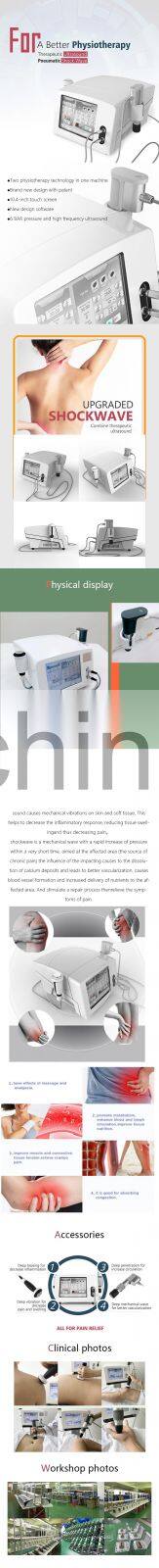 New Equipment Shockwave Therapy Machine 6 Bar Shock Wave 3 in 1 Physical Therapy Professional Shockwave