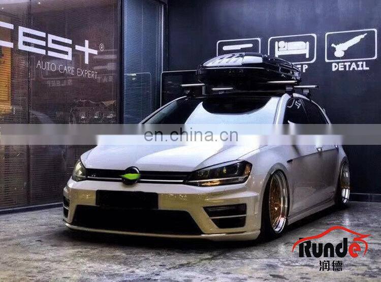 Runde ABS Material R Style Body kit Front Rear Bumper Side Skirt Grille For 12-17 Volkswagen Golf 7 And Golf 7.5 body kit