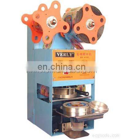 Commercial plastic and paper cup sealer sealing machine for milk tea, soybean milk, coffee cups