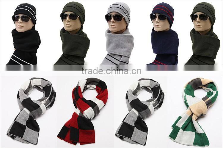 2016 fashion full fingers elastic mens knit winter gloves wool blend machine knitted gloves