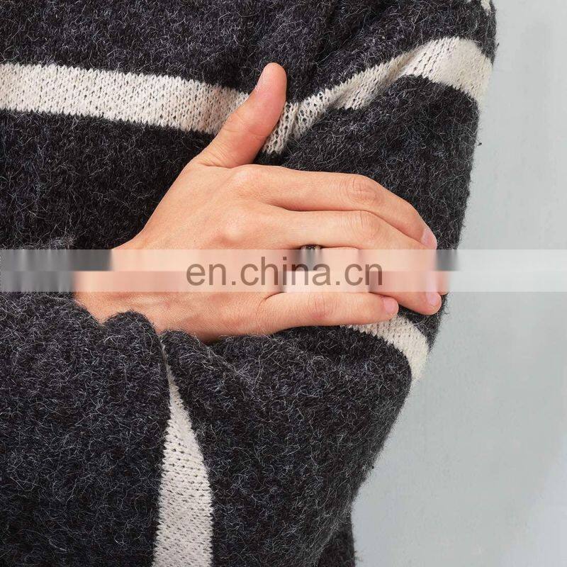 8mm 4 Color Stainless Steel Ring Inlay Carbon Fiber Wedding Ring for Men's Fashion Party Jewelry Gifts (Size 6-13)