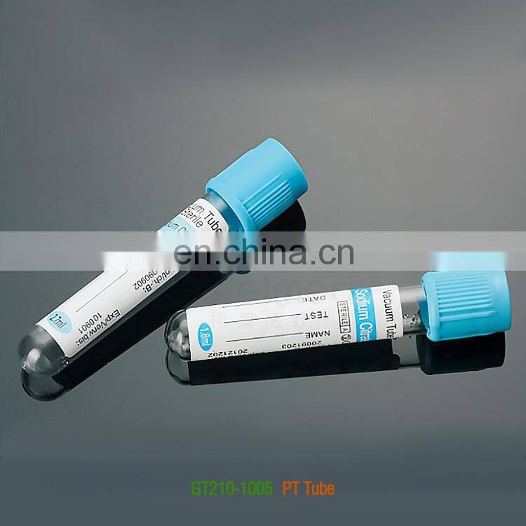 CE quality low price blue red head plain hospital medical disposable sample vacuum blood collection tube