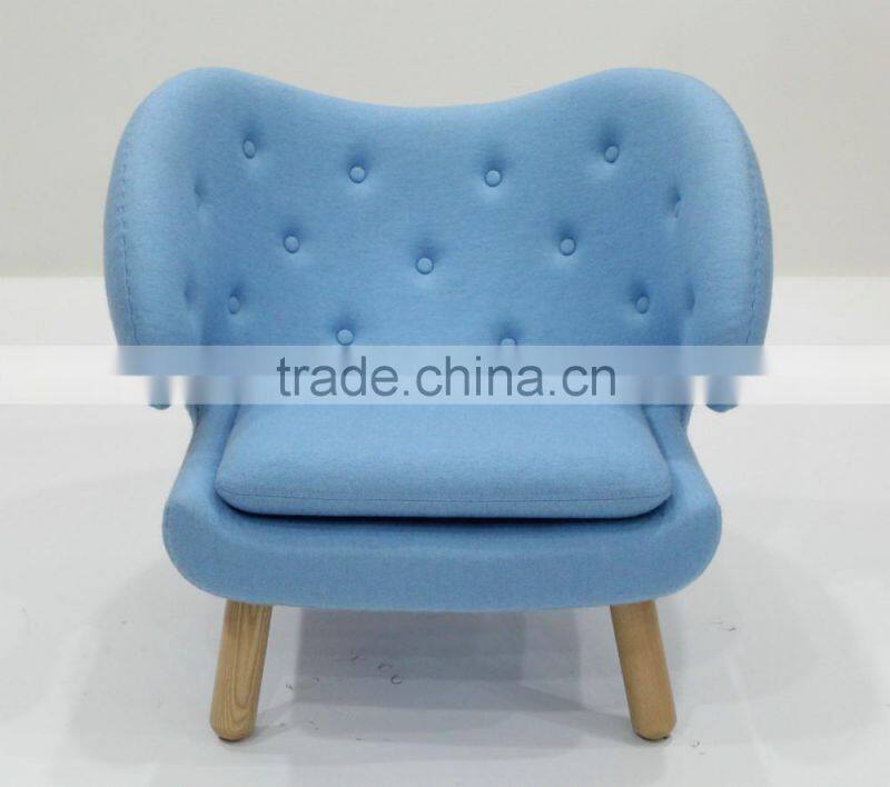 replica fiberglass material elegant grace cashmere Finn Juhl Pelican Chair with solid wood frame