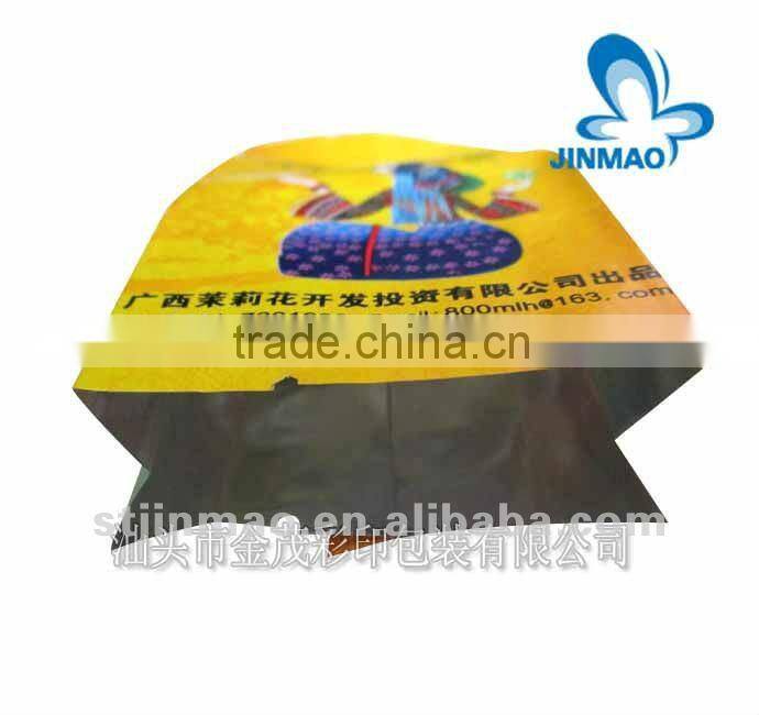 Custom printed plastic bags with flowers tea packaging