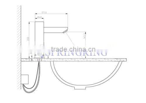 Chrome automatic mixer faucet