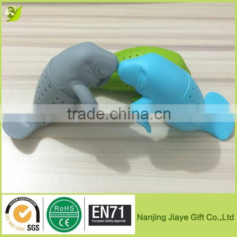 FDA Approved Colorful Glass Tea Bottle Infuser Manatea Shape